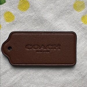 Coach Brown Leather Tag